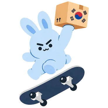 Bunny on a skateboard mascot